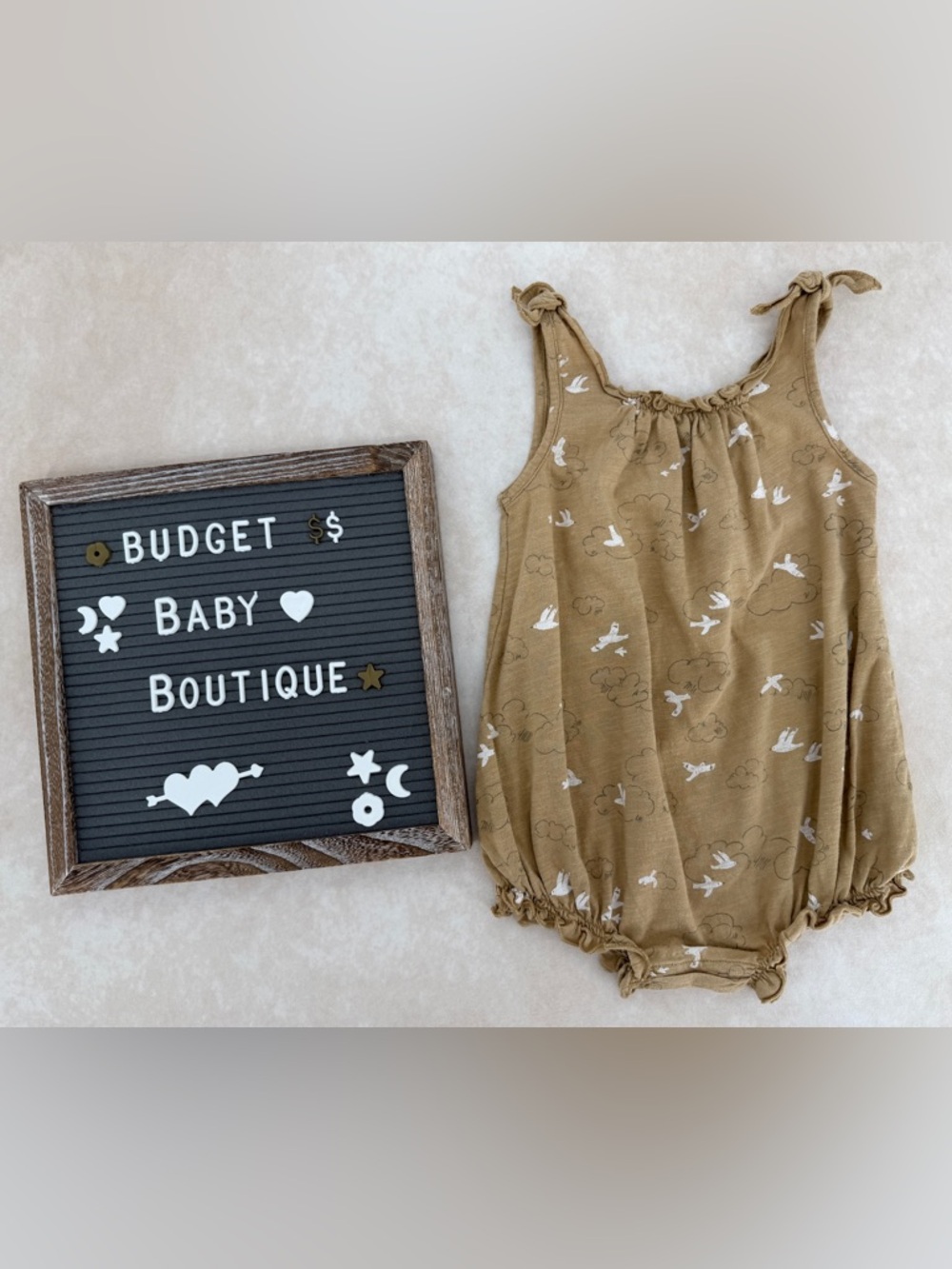 Rylee + Cru Clouds Knot Shoulder Bubble Romper
